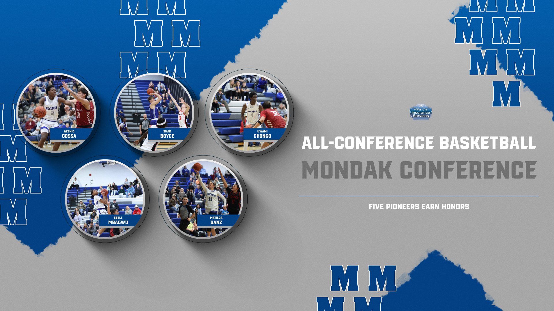 Pioneer Basketball Players Earn MonDak All-Conference Honors