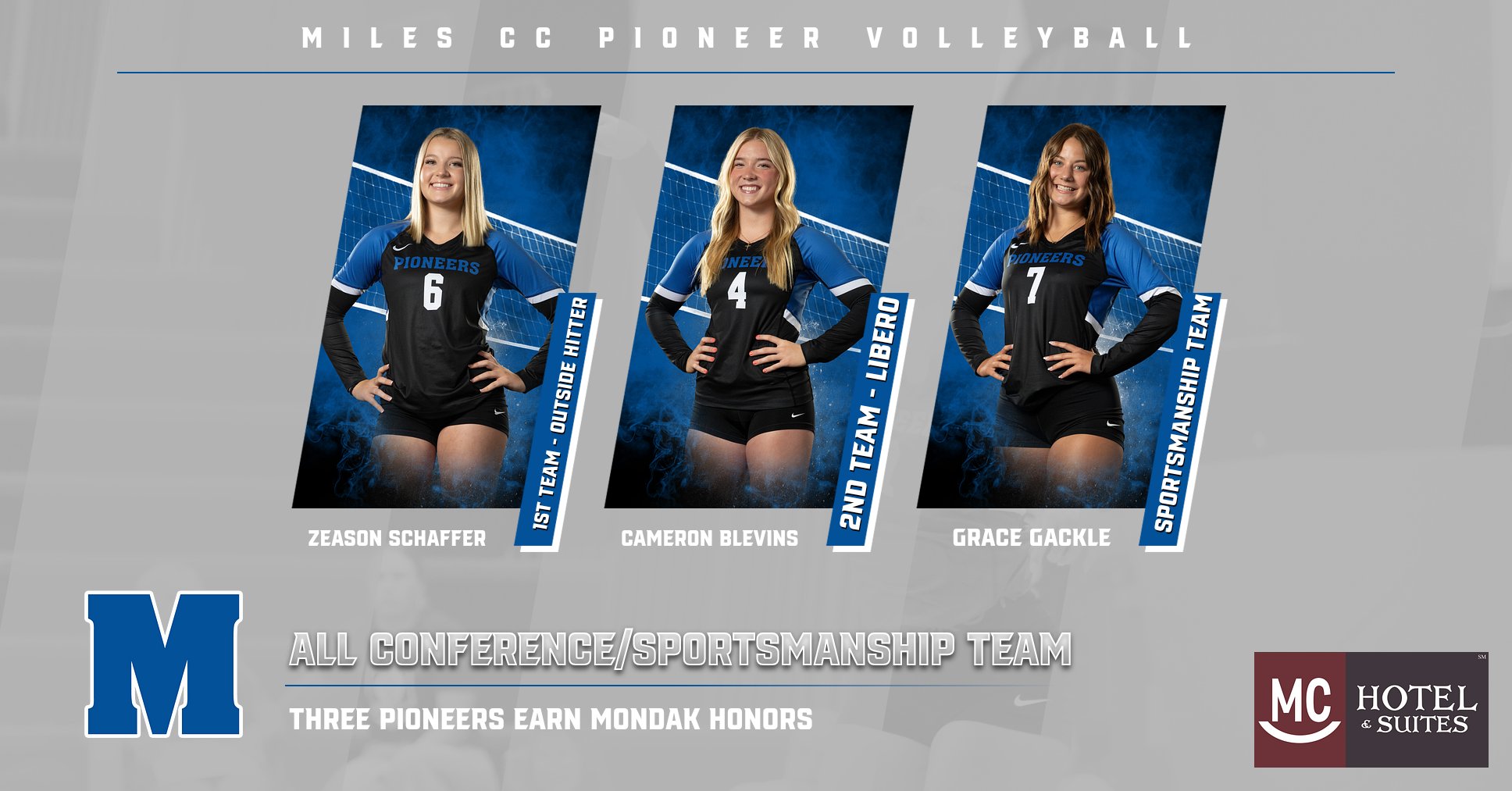 Schaffer Earns 1st Team; Blevins 2nd Team in MonDak All Conference Voting
